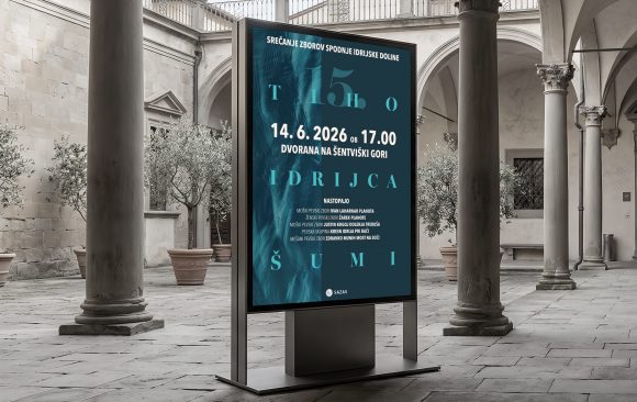 Plakat koncerta Tiho Idrijca šumi