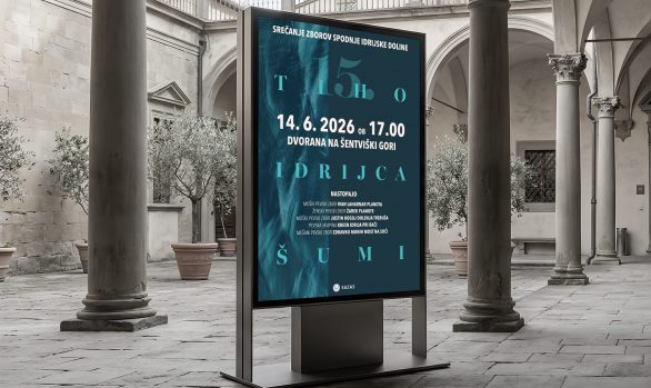 Plakat koncerta Tiho Idrijca šumi